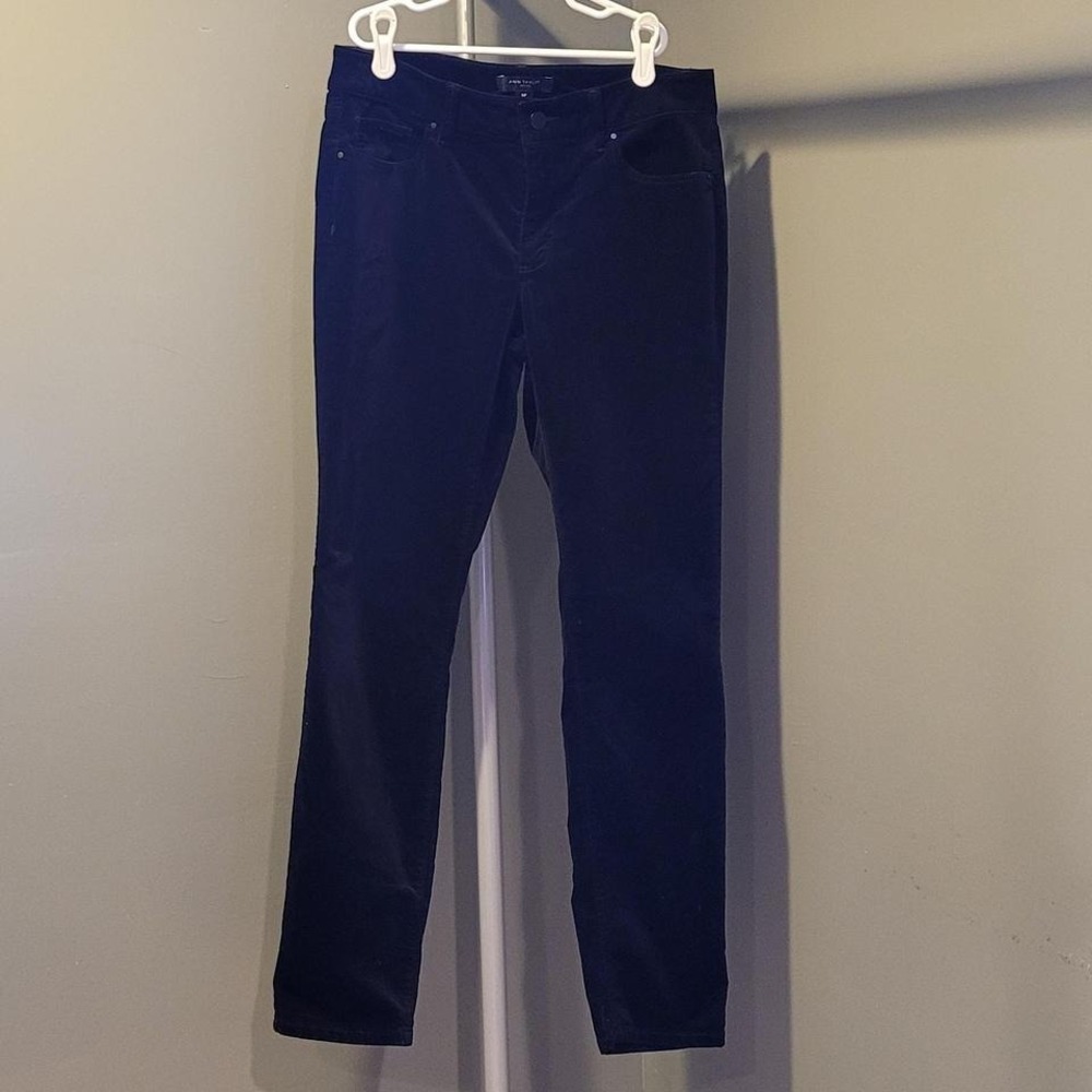Ann Taylor Black Velvet The Skinny Curvy Pants